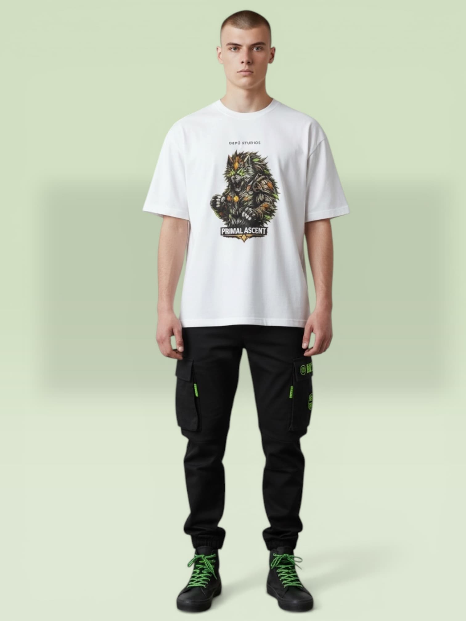 PRIMAL ASCENT — Alpha Evolution Tee (White Edition) - Image 3