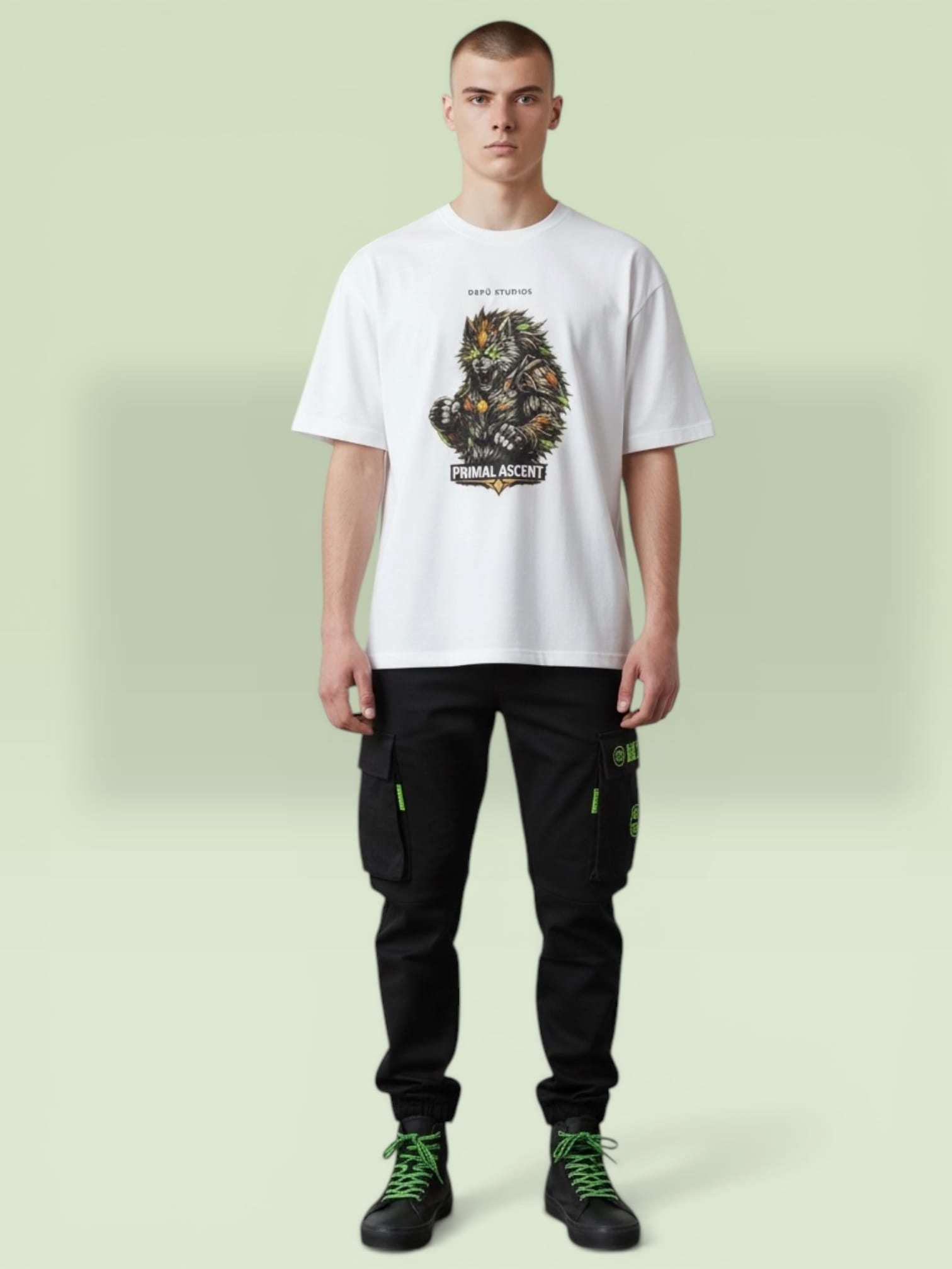 PRIMAL ASCENT — Alpha Evolution Tee (White Edition) - Image 3