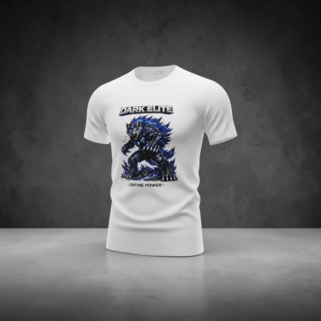 DARK ELITE — Define Power Tee (White Edition) - Image 3