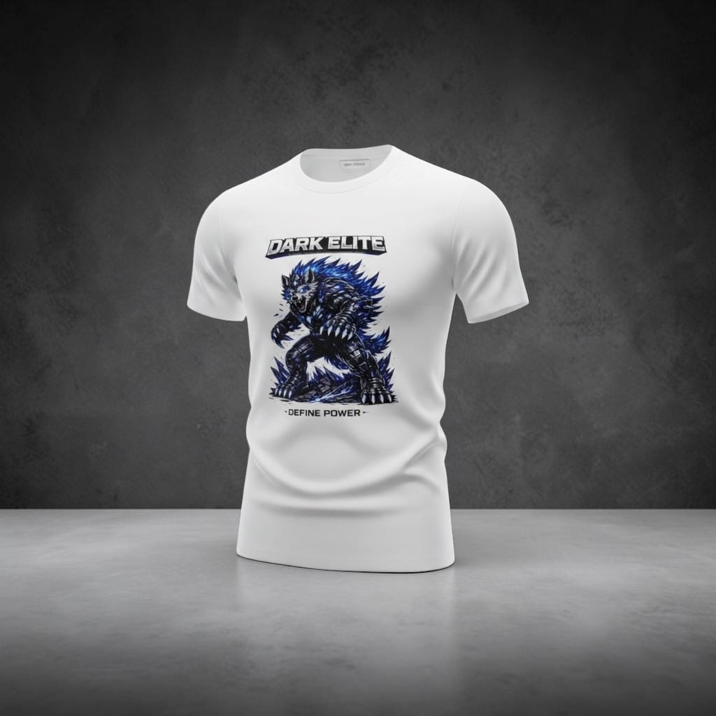 DARK ELITE — Define Power Tee (White Edition) - Image 3