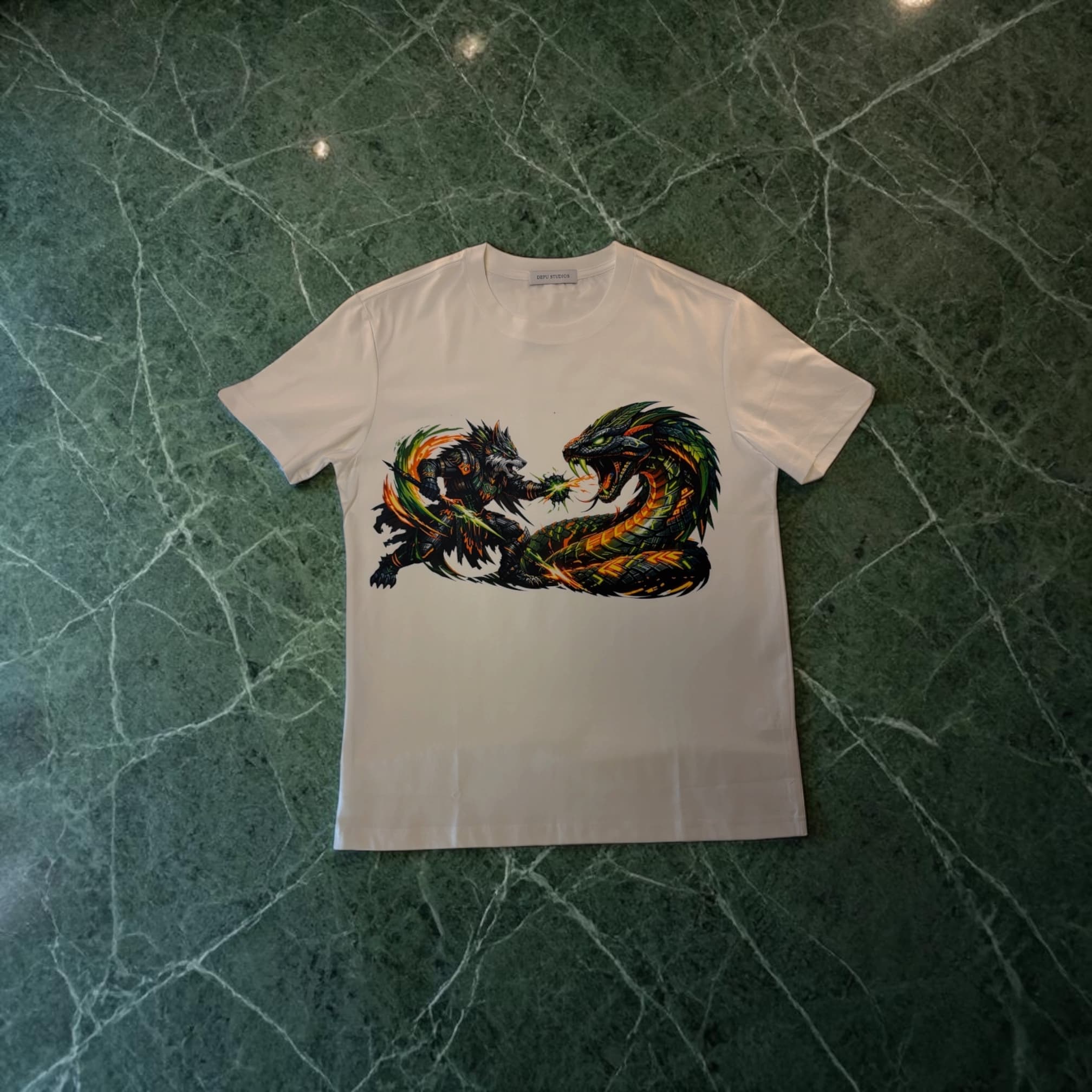 SERPENT WAR — Alpha vs Venom Tee (Sand Edition) - Image 3