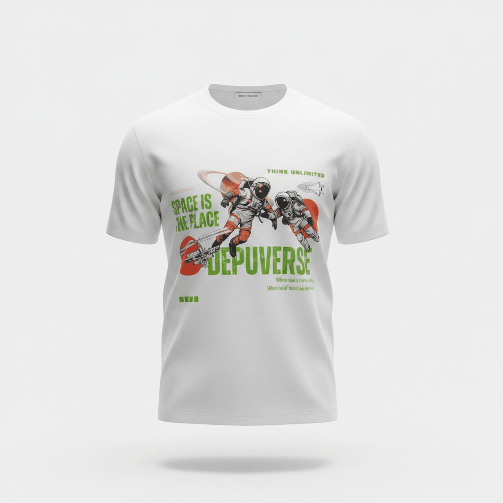 DEPUVERSE — Space Is The Place Tee (White Edition) - Image 3
